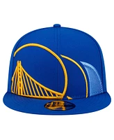 New Era Men's Royal Golden State Warriors Sport Night Team Shadow 9FIFTY Snapback Hat
