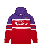 Mitchell & Ness Men's Red/Purple Toronto Raptors Head Coach Pullover Hoodie