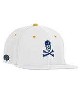 Under Armour Men's White Navy Midshipmen Jolly Rogers Alternate Baseball Fitted Hat