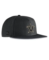 Nike Men's Black Vanderbilt Commodores On-Field True Performance Baseball Fitted Hat