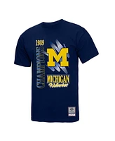 Mitchell & Ness Men's Navy Michigan Wolverines Retro Brush Mineral Wash T-Shirt