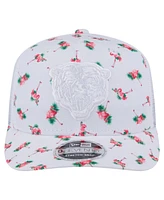 New Era Men's White Chicago Bears Adventure Flamingo Pattern 9SEVENTY Stretch-Snap Hat