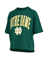 Pressbox Women's Notre Dame Fighting Irish Nelson Arch Over Logo Waist Length Oversized Slub T-Shirt