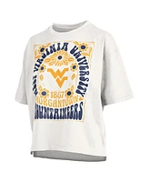 Pressbox Women's White West Virginia Mountaineers Harmony Oversized T-Shirt