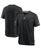 Nike Men's Black Las Vegas Raiders Sideline Coaches Performance V-Neck T-Shirt