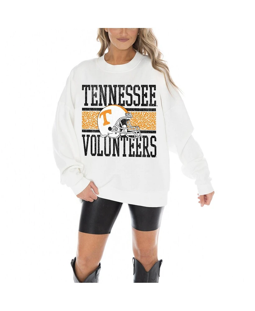Gameday Couture Women's White Tennessee Volunteers Fair Catch Pullover Sweatshirt