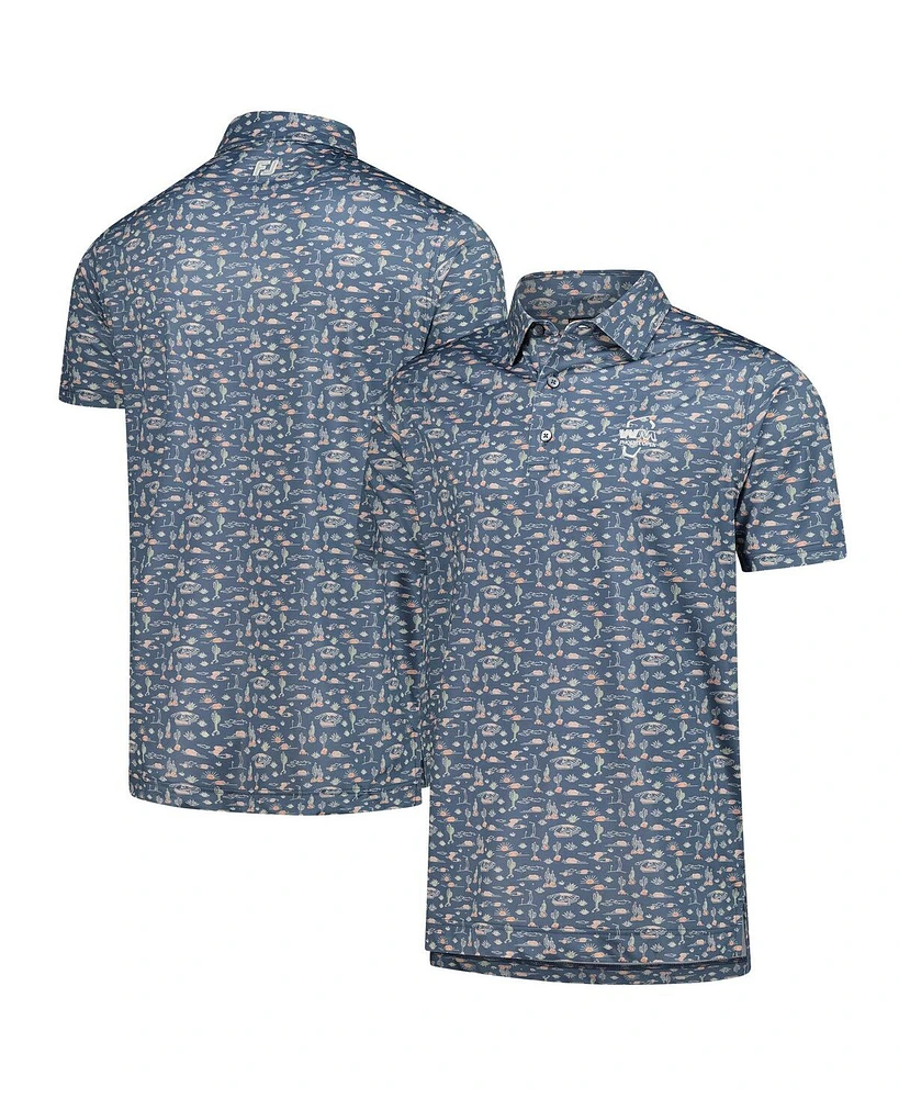 FootJoy Men's Blue Wm Phoenix Open ProDry All Over Print Polo Shirt