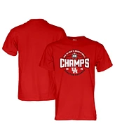 Blue 84 Men's Red Houston Cougars 2025 Big 12 Basketball Conference Tournament Champions Locker Room T-Shirt