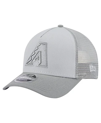 New Era Men's Gray Arizona Diamondbacks Color Pack A-Frame 9FORTY Trucker Adjustable Hat