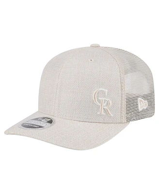 New Era Men's Light Beige Colorado Rockies Flawless 9SEVENTY Stretch Snap Hat