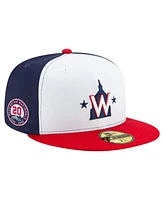 New Era Men's White/Navy/Red Washington Nationals 20th Anniversary 59FIFTY Hat