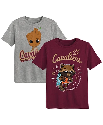 Outerstuff Preschool 2-Piece Cleveland Cavaliers Guardians Of The Galaxy T-Shirt Set