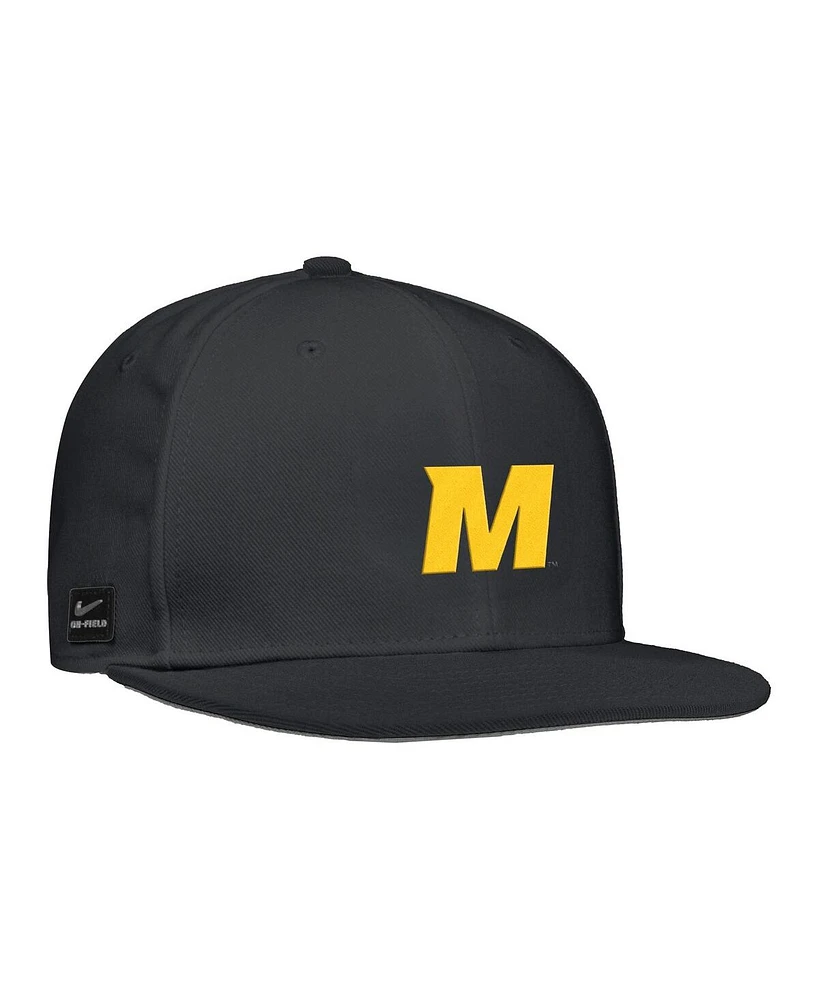 Nike Men's Black Missouri Tigers On-Field Baseball Performance Fitted Hat