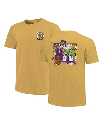 Image One Men's and Women's Gold Lsu Tigers Mardi Gras Hyper Local Comfort Colors T-Shirt
