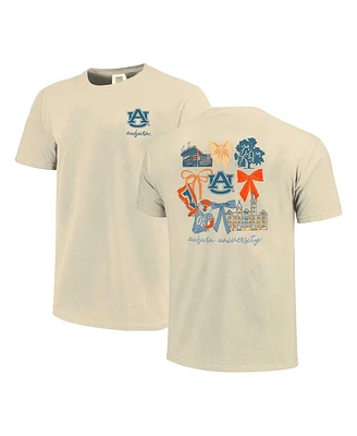 Comfort Colors Women's Natural Auburn Tigers Coquette T-Shirt