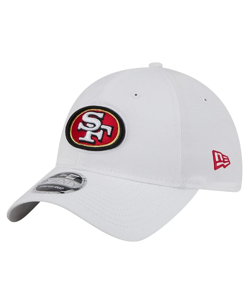 New Era Men's White San Francisco 49ers Active Ripstop 9TWENTY Stretch-Snap Hat