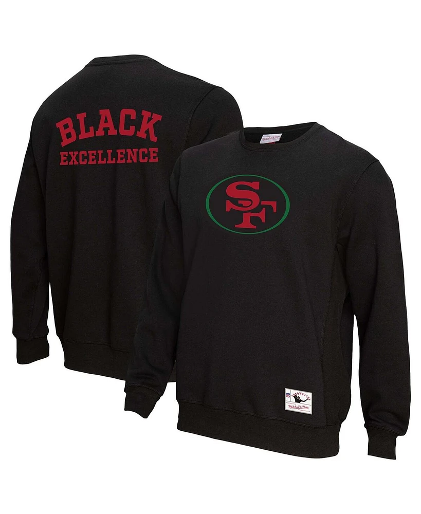 Mitchell & Ness Men's and Women's Black San Francisco 49ers Excellence Collection Icon Pullover Sweatshirt