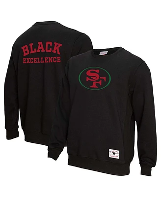 Mitchell & Ness Men's and Women's Black San Francisco 49ers Excellence Collection Icon Pullover Sweatshirt