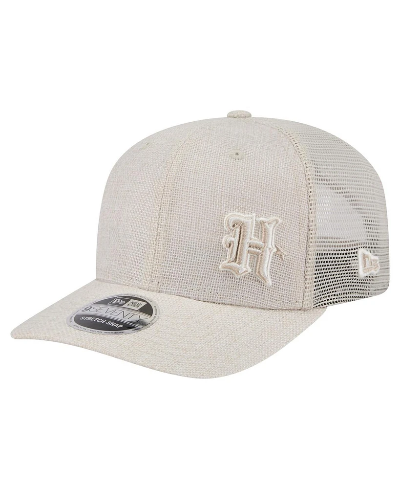 New Era Men's Natural Houston Texans Flawless 9SEVENTY Stretch-Snap Hat
