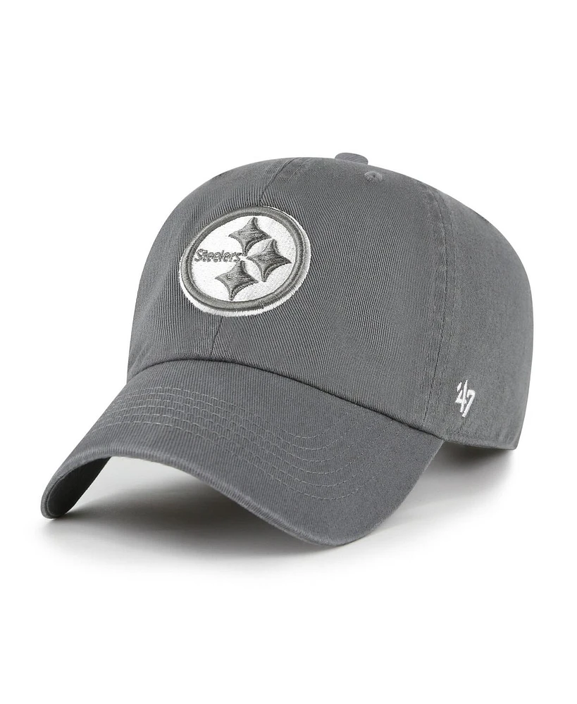 '47 Brand Women's Gray Pittsburgh Steelers Bright Side Clean Up Adjustable Hat