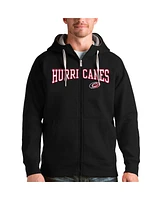 Antigua Men's Black Carolina Hurricanes Wordmark Victory Full-Zip Hoodie