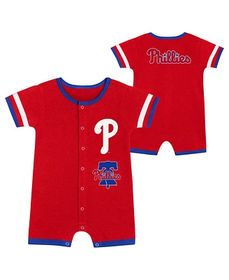 Outerstuff Newborn Red Philadelphia Phillies Double Hit Coveralls
