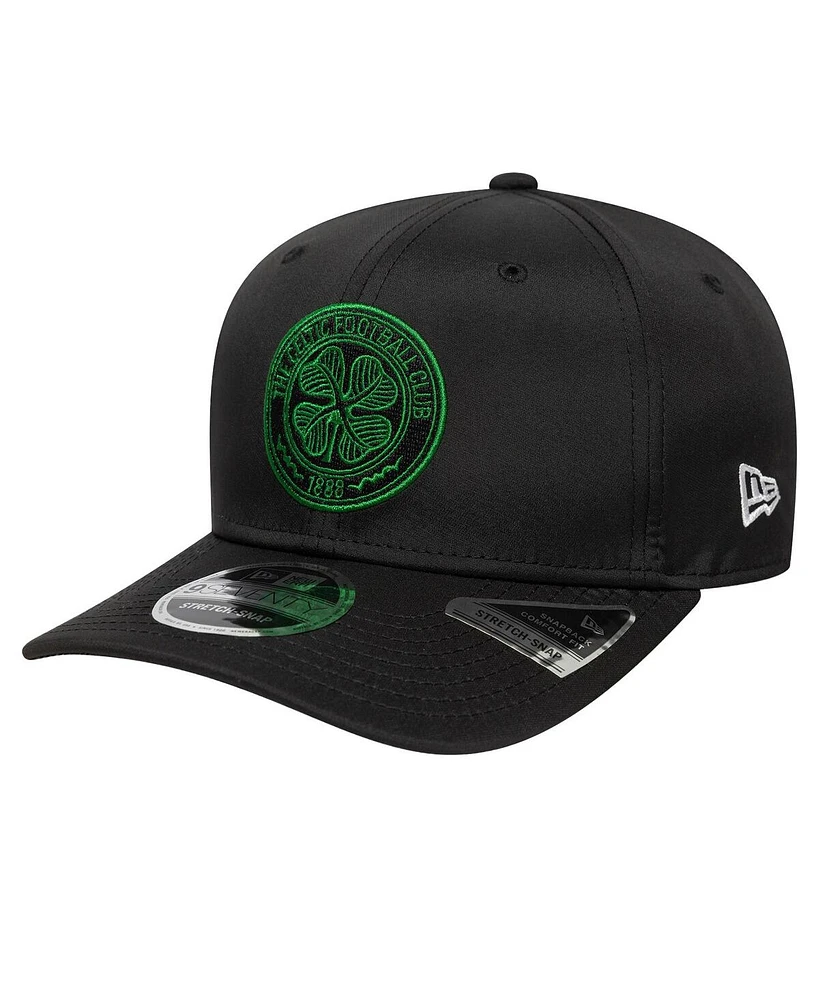 New Era Men's Black Celtic Core 9SEVENTY Stretch-Snap Hat