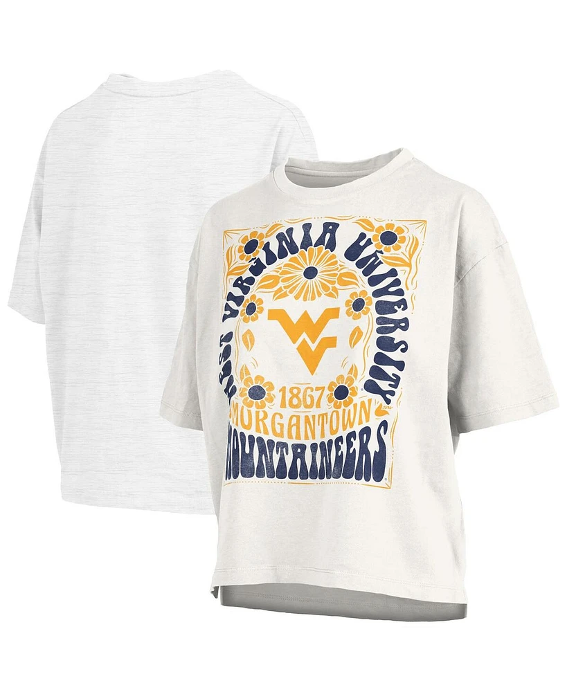 Pressbox Women's White West Virginia Mountaineers Harmony Oversized T-Shirt