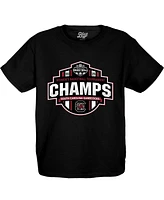Blue 84 Big Boys and Girls Black South Carolina Gamecocks 2025 Sec Women's Basketball Conference Tournament Champions Locker Room T-Shirt