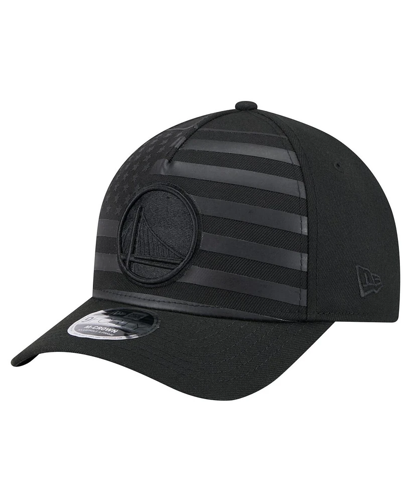New Era Men's Black Golden State Warriors Game Day Flag A-Frame 9FORTY Adjustable Hat