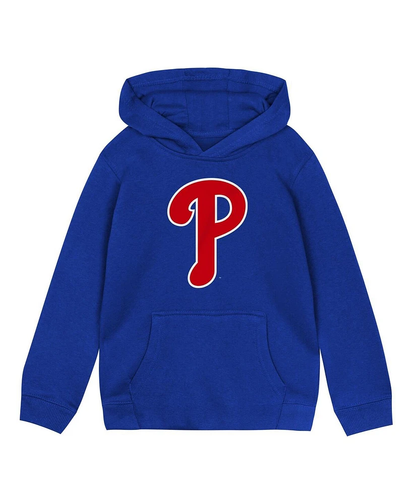 Outerstuff Toddler Royal Philadelphia Phillies Primary Logo Fleece Pullover Hoodie