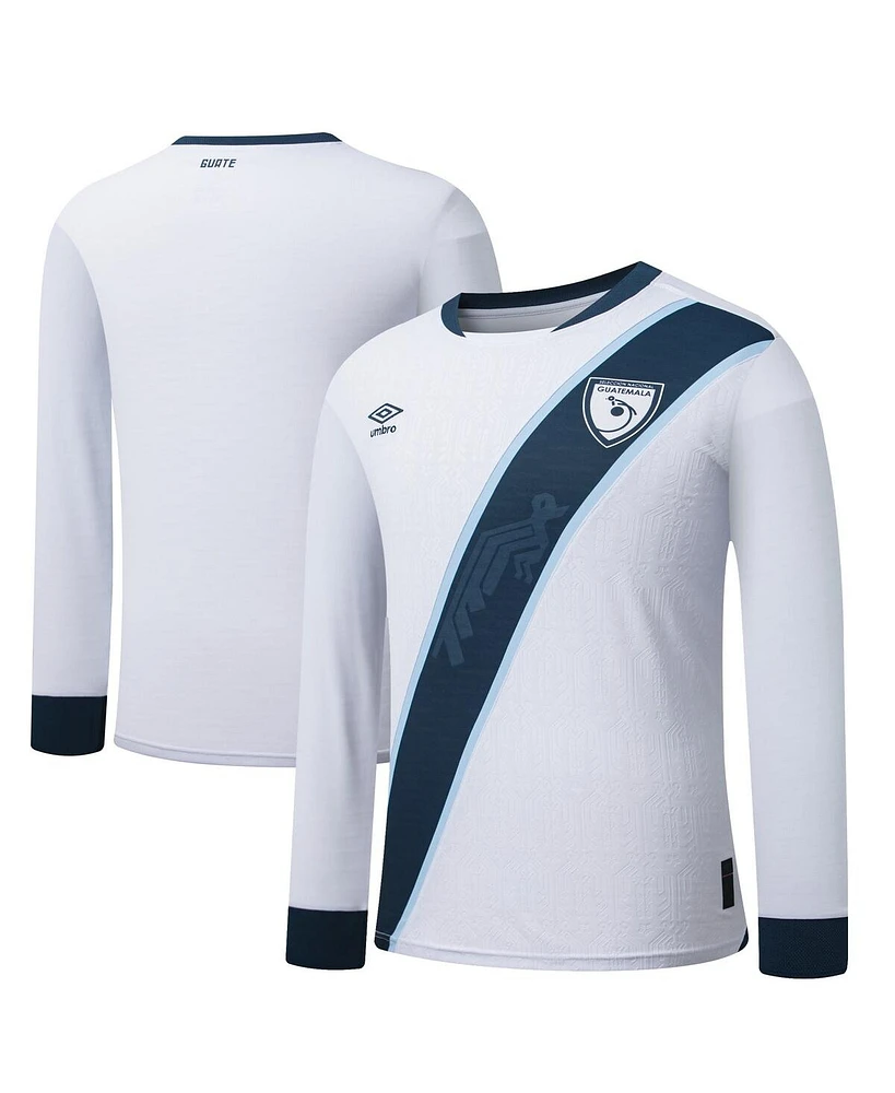 Umbro Men's White Guatemala National Team 2025 Home Replica Long Sleeve Jersey