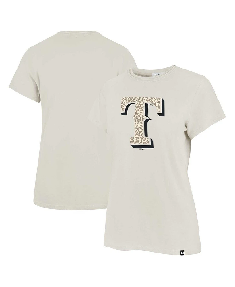 '47 Brand Women's Oatmeal Texas Rangers Panthera Frankie T-Shirt