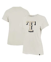 '47 Brand Women's Oatmeal Texas Rangers Panthera Frankie T-Shirt