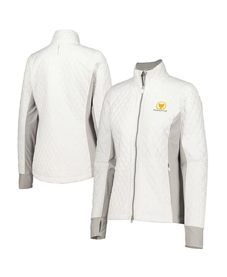 Zero Restriction Women's White Presidents Cup Sydney Quilted Full-Zip Jacket