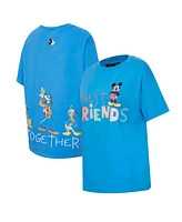 Freeze Max Women's Blue Mickey Friends Always Together Boyfriend T-Shirt