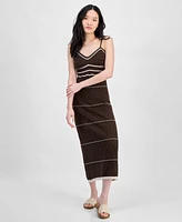 Freshman Juniors' Sleeveless Crochet Midi Dress