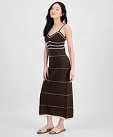Freshman Juniors' Sleeveless Crochet Midi Dress