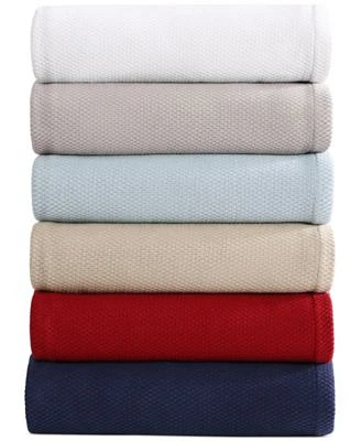 Tommy Hilfiger Solid Cotton Pique Blanket