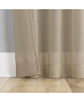 Palo Global Embroidery Semi-Sheer Rod Pocket Curtain Panel