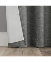 Sarasi Contrast Tweed Magnetic Closure 100% Blackout Grommet Curtain Panel