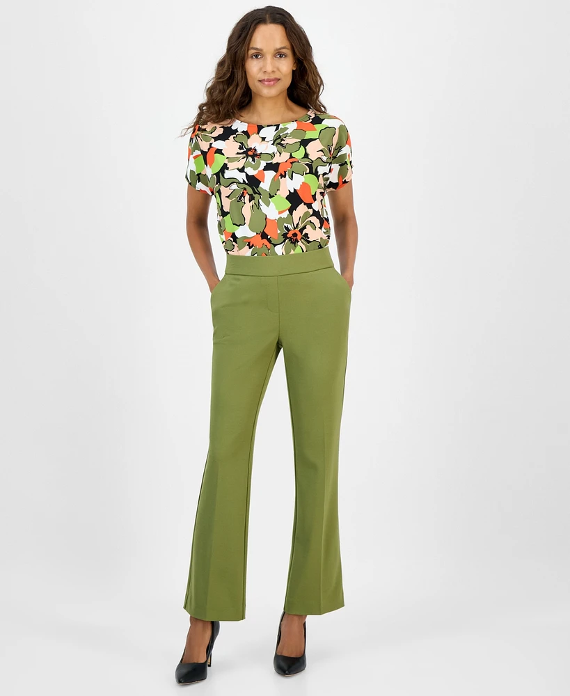 Ak Anne Klein Petite Cool Crepe Pants
