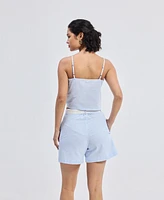 Reistor Women's Regular Fit Shorts Stripes