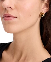 kate spade new york Gold-Tone Spade Flower Lace Stud Earrings