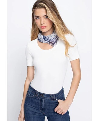 Olsen Women's Scoop Neck Ribbed T-Shirt