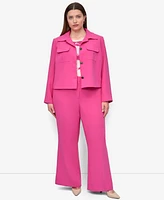 Dkny Plus Aero Crepe Button-Front Jacket