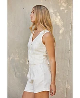 Crescent Women's Juliet Linen Vest