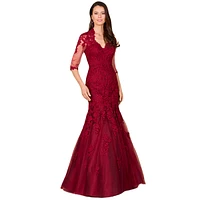 Lara Women's Long Sleeve, Mermaid Lace Gown