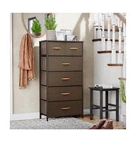 Steel and Fabric 6-Drawer Combo Dresser – Functional Storage