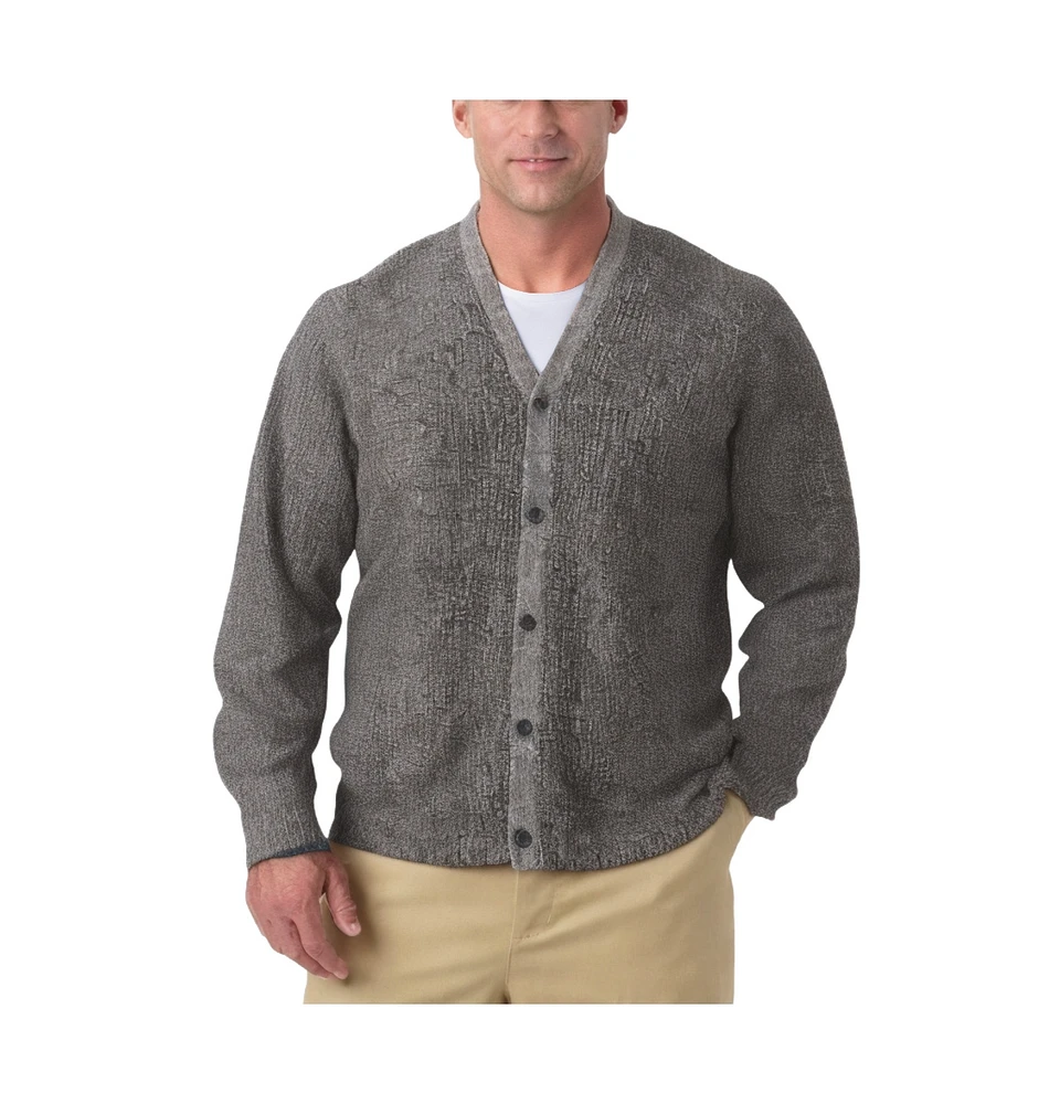 KingSize Big & Tall Shaker Knit V-Neck Cardigan Sweater